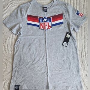 NFL Gray T-Shirt with Red and Blue Logo